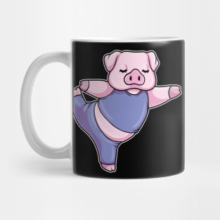 Pig at Yoga Stretching Legs Mug